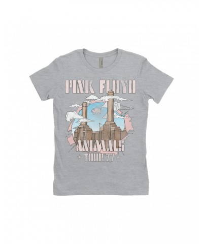 Pink Floyd Ladies' Boyfriend T-Shirt | Factory Animals Tour '77 Shirt $12.23 Shirts