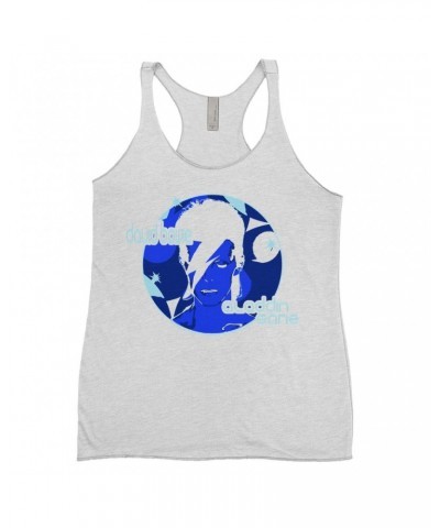 David Bowie Ladies' Tank Top | Blue Aladdin Sane Design Shirt $13.03 Shirts