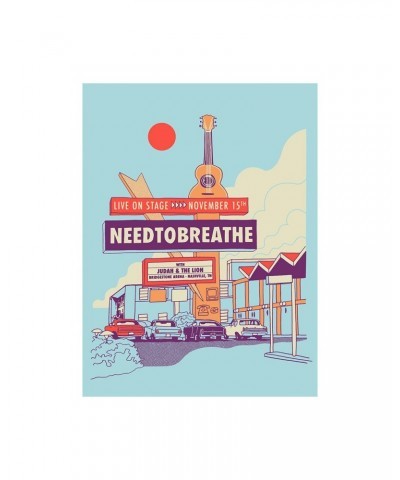 NEEDTOBREATHE CAVES WORLD TOUR POSTER - NASHVILLE TN [AUTOGRAPHED] $25.50 Decor