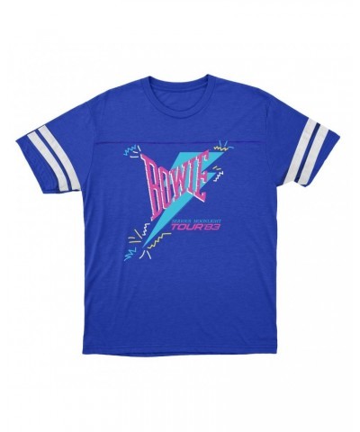 David Bowie T-Shirt | Serious Moonlight Party Image Football Shirt $15.82 Shirts